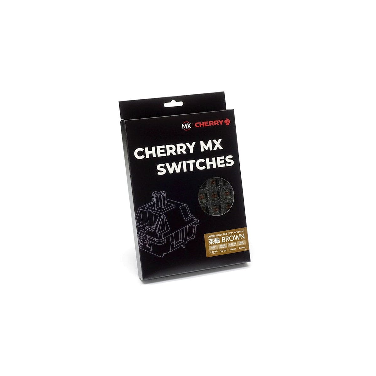 Switch bàn phím cơ Cherry MX2A RGB | Pre-lube (Hộp 70 switch).