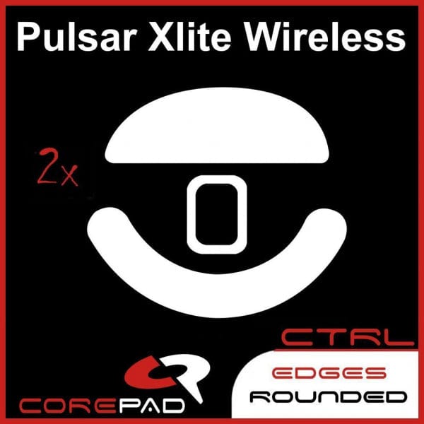 Feet chuột PTFE Corepad Skatez CTRL Pulsar Xlite V4 / Xlite V3 / Xlite V3 eS / XLITE Wireless / Pulsar XLITE V2 Wireless / Pulsar XLITE V2 mini Wireless (2 bộ).