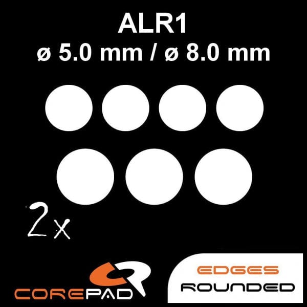 Feet chuột PTFE Corepad Skatez PRO ALR 1 Dot Skates Mouse-Feet AllRound use - round ø 5,0 mm / round ø 8,0 mm (2 bộ).