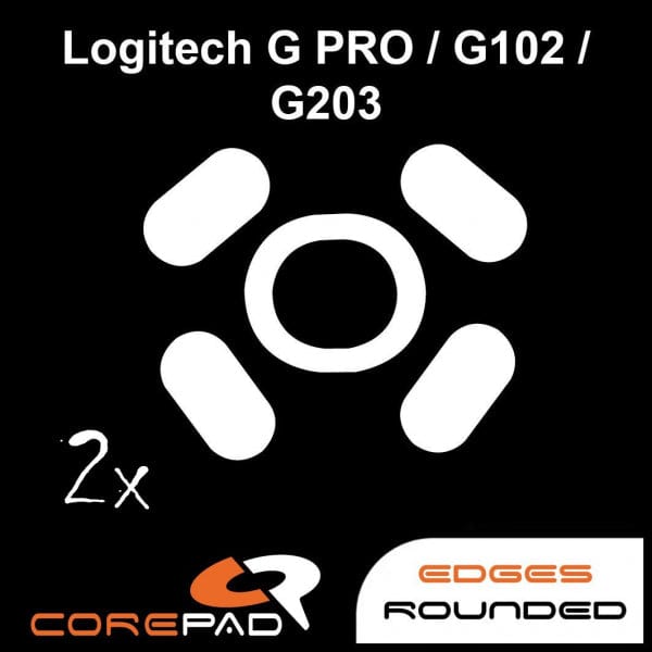 Feet chuột PTFE Corepad Skatez PRO Logitech G102 / Logitech G203 / Logitech G PRO Wired / Logitech G PRO HERO Wired (2 bộ).