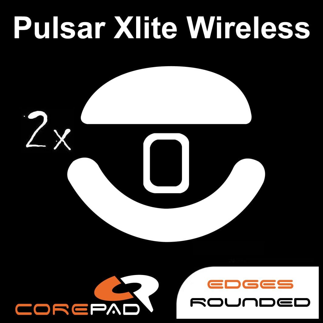 Feet chuột PTFE Corepad Skatez PRO Pulsar Xlite V4 / Xlite V3 / Xlite V3 eS / XLITE Wireless / Pulsar XLITE V2 Wireless / Pulsar XLITE V2 mini Wireless (2 bộ).