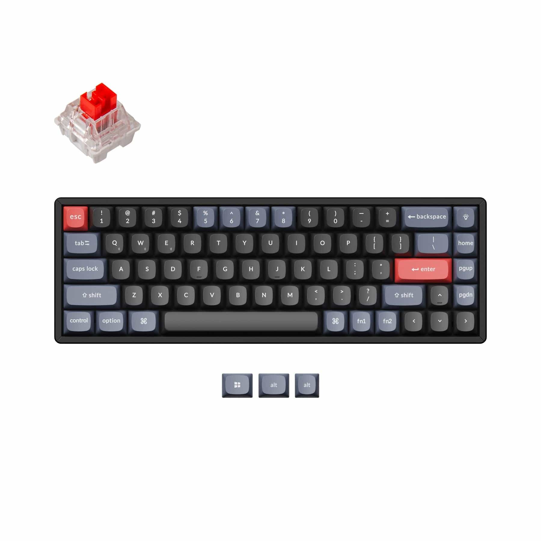 Bàn phím cơ Keychron K6 Pro - Khung nhôm - Keycap đen