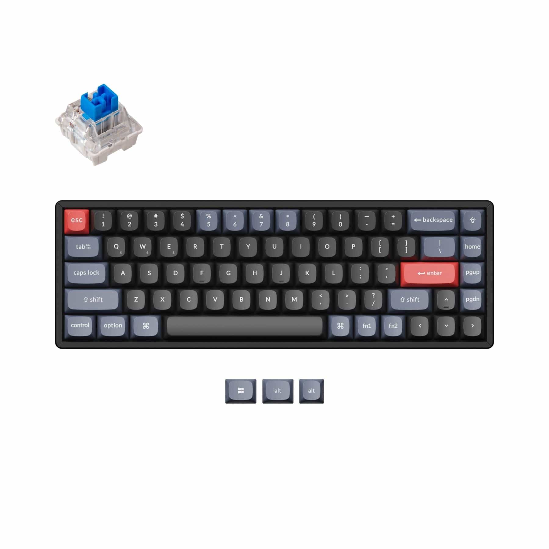 Bàn phím cơ Keychron K6 Pro - Khung nhôm - Keycap đen