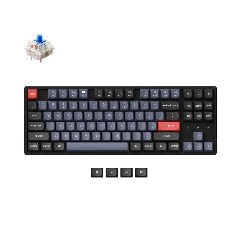 Bàn phím cơ Keychron K8 Pro - Khung nhôm - Keycap xanh