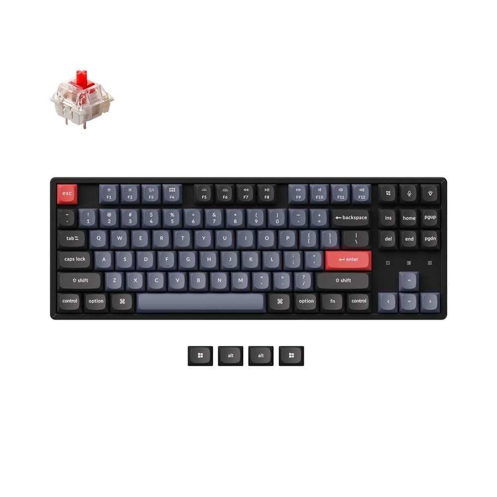 Bàn phím cơ Keychron K8 Pro - Khung nhôm - Keycap xanh