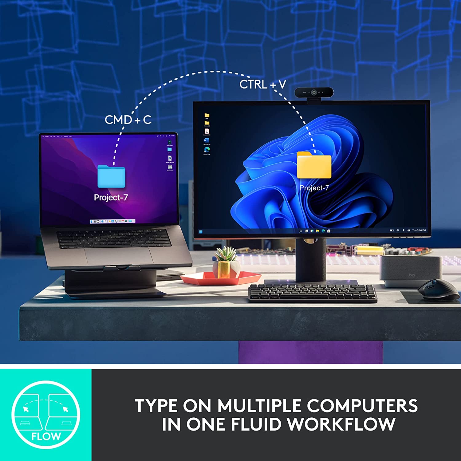 Bàn phím cơ Logitech MX Mechanical Wireless - Mini.