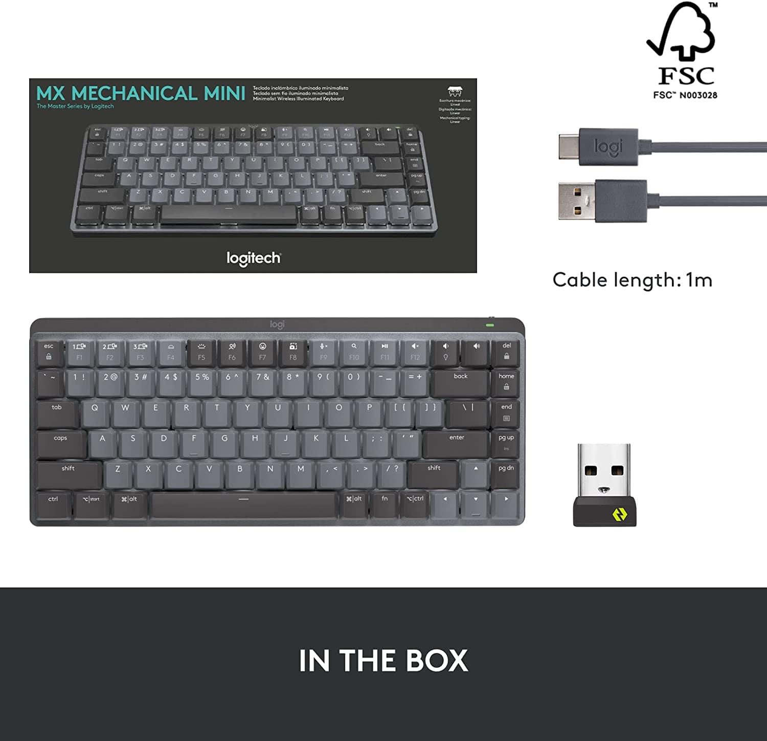 Bàn phím cơ Logitech MX Mechanical Wireless - Mini