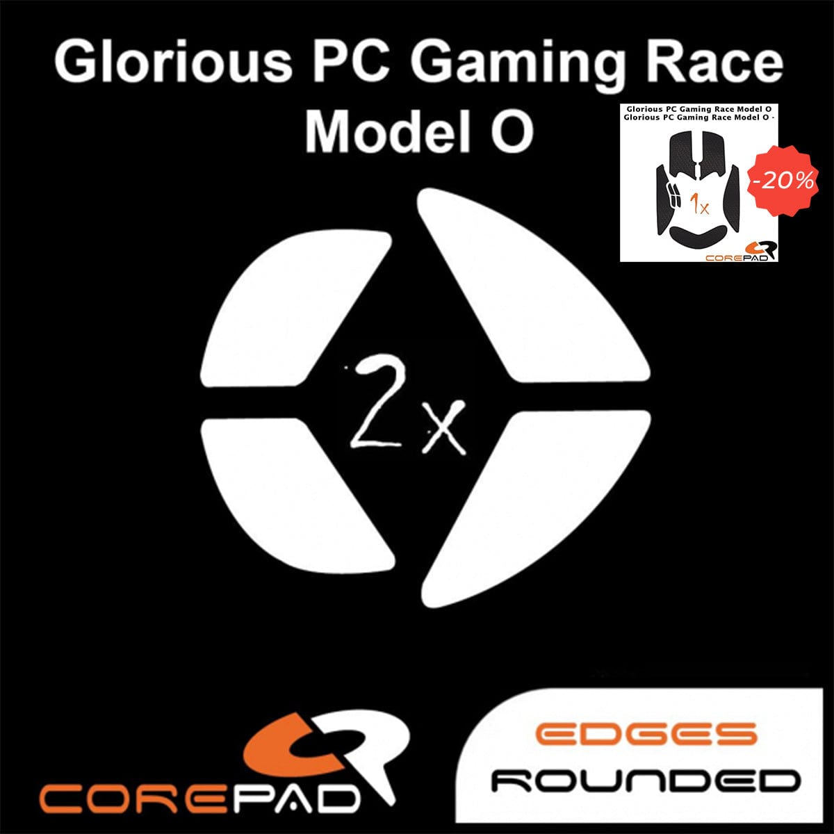 Bundle Feet + Grip tape Corepad - Glorious Model O / Model O- / Model O Wireless / Model O- Wireless / Model O PRO.