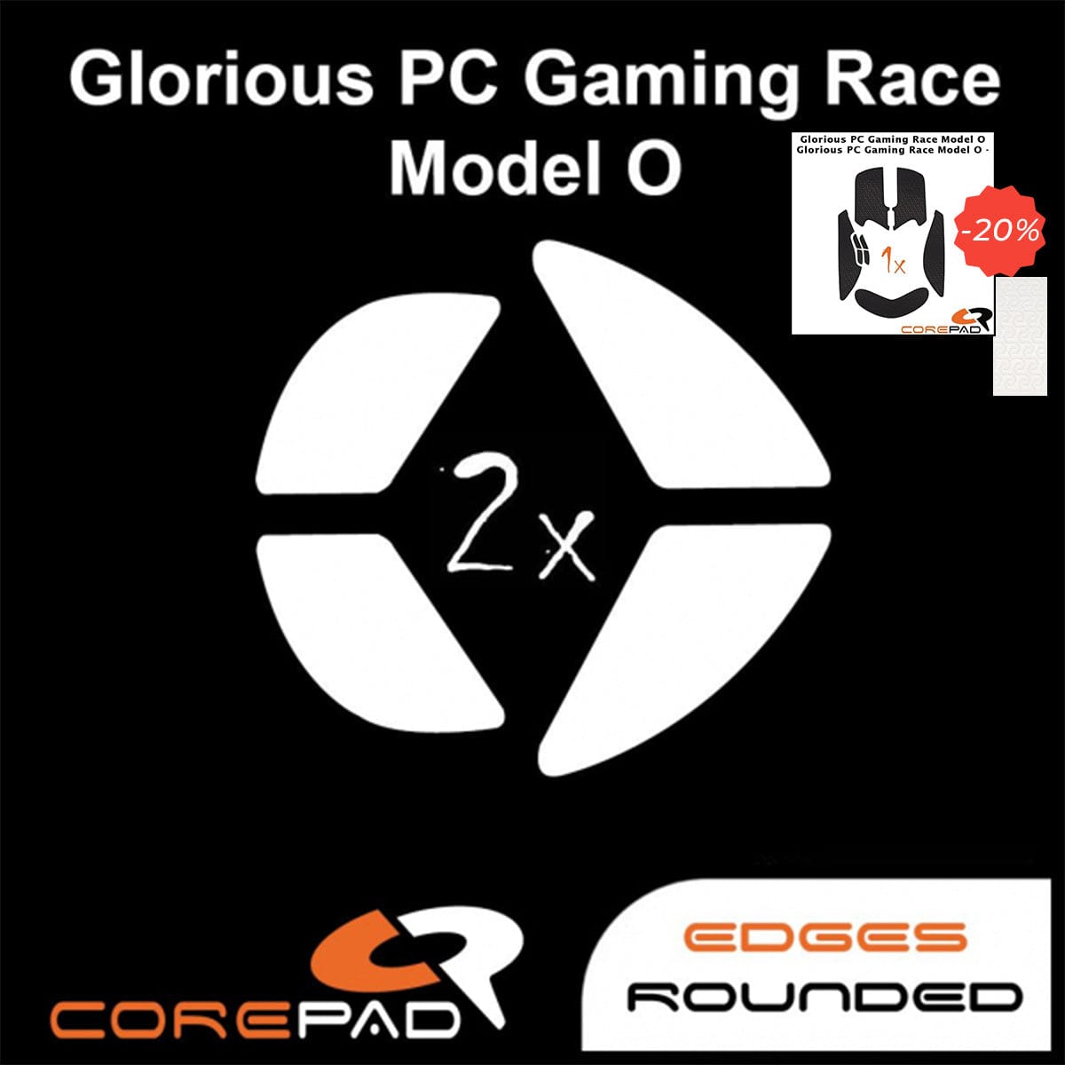 Bundle Feet + Grip tape Corepad - Glorious Model O / Model O- / Model O Wireless / Model O- Wireless / Model O PRO.