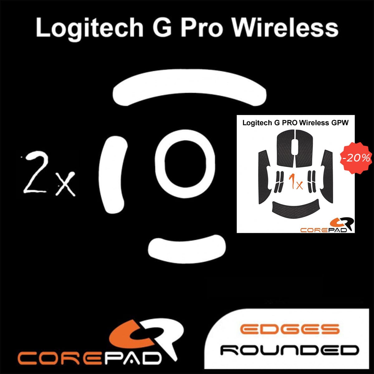 Bundle Feet + Grip tape Corepad - Logitech G PRO Wireless.