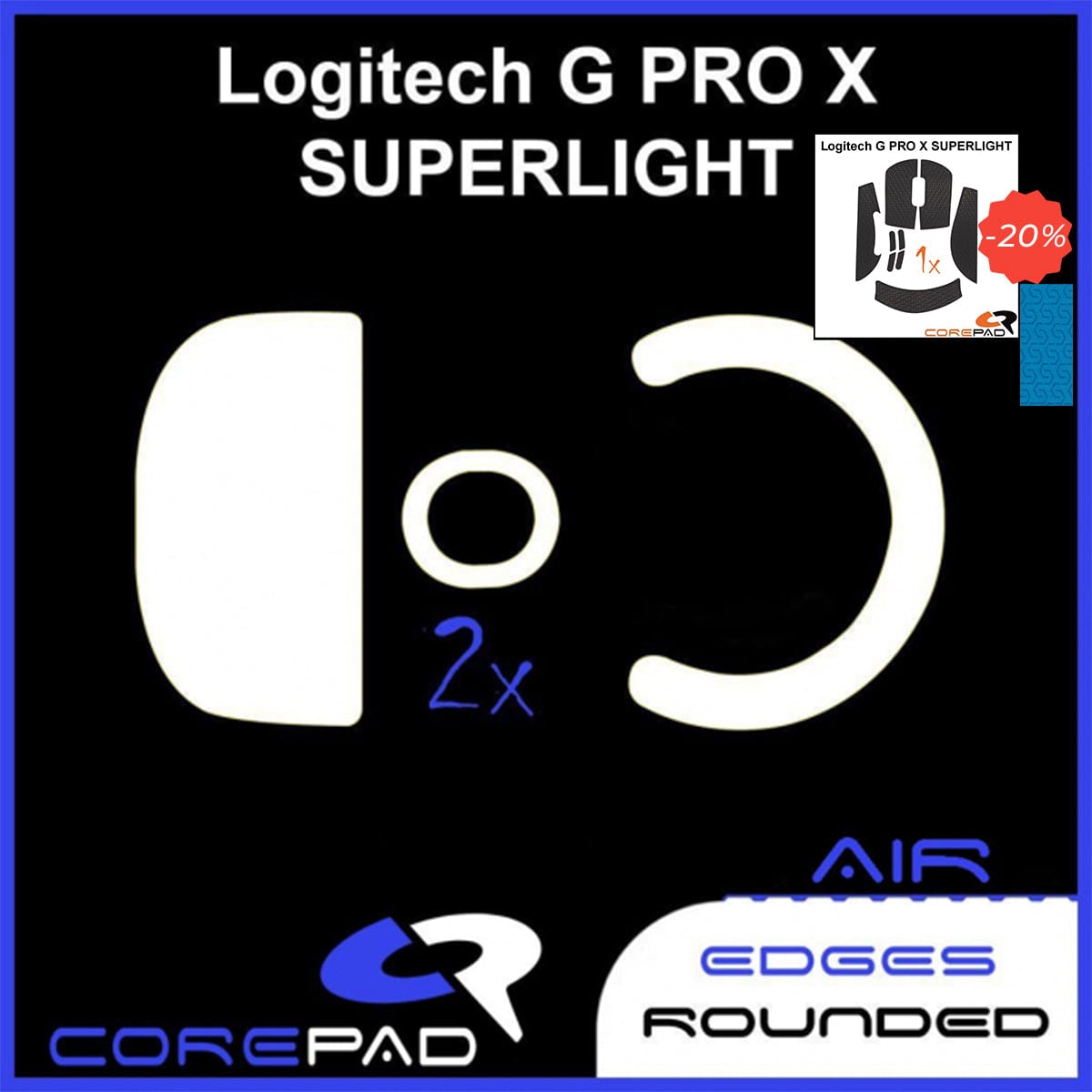 Bundle Feet + Grip tape Corepad - Logitech G PRO X Superlight.