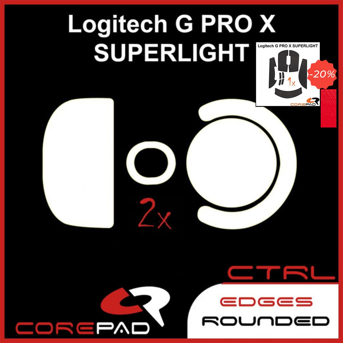 Bundle Feet + Grip tape Corepad - Logitech G PRO X Superlight.