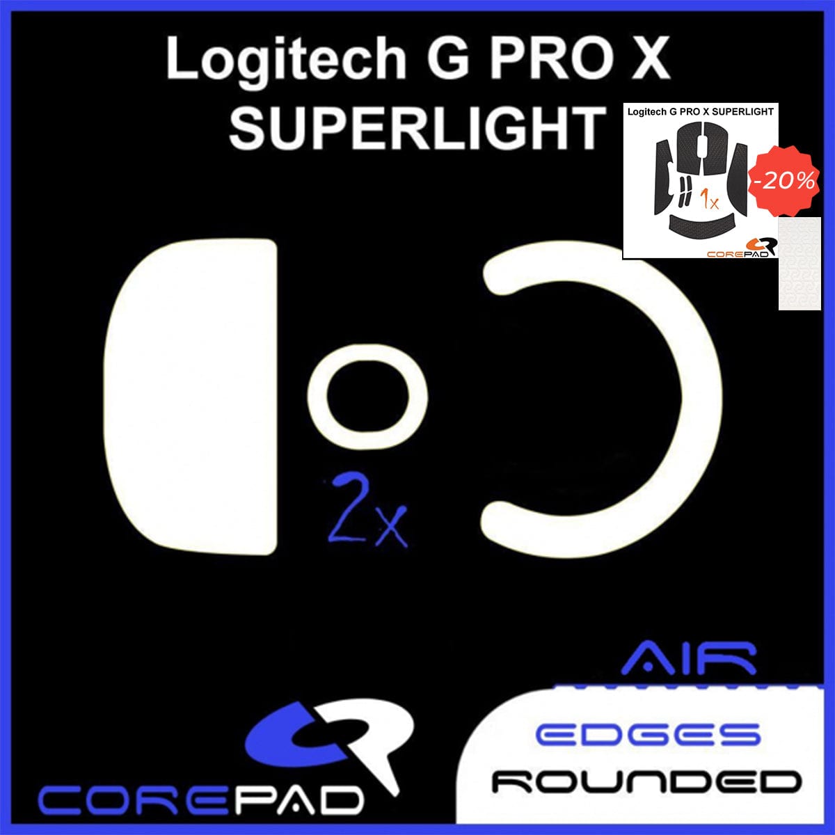 Bundle Feet + Grip tape Corepad - Logitech G PRO X Superlight.