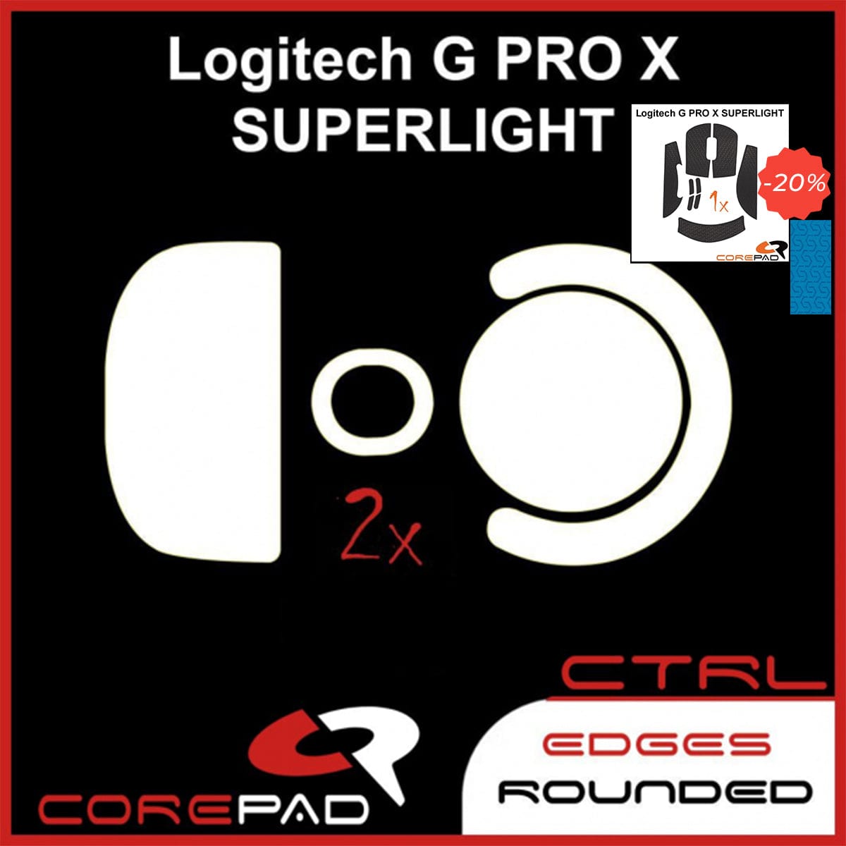 Bundle Feet + Grip tape Corepad - Logitech G PRO X Superlight.