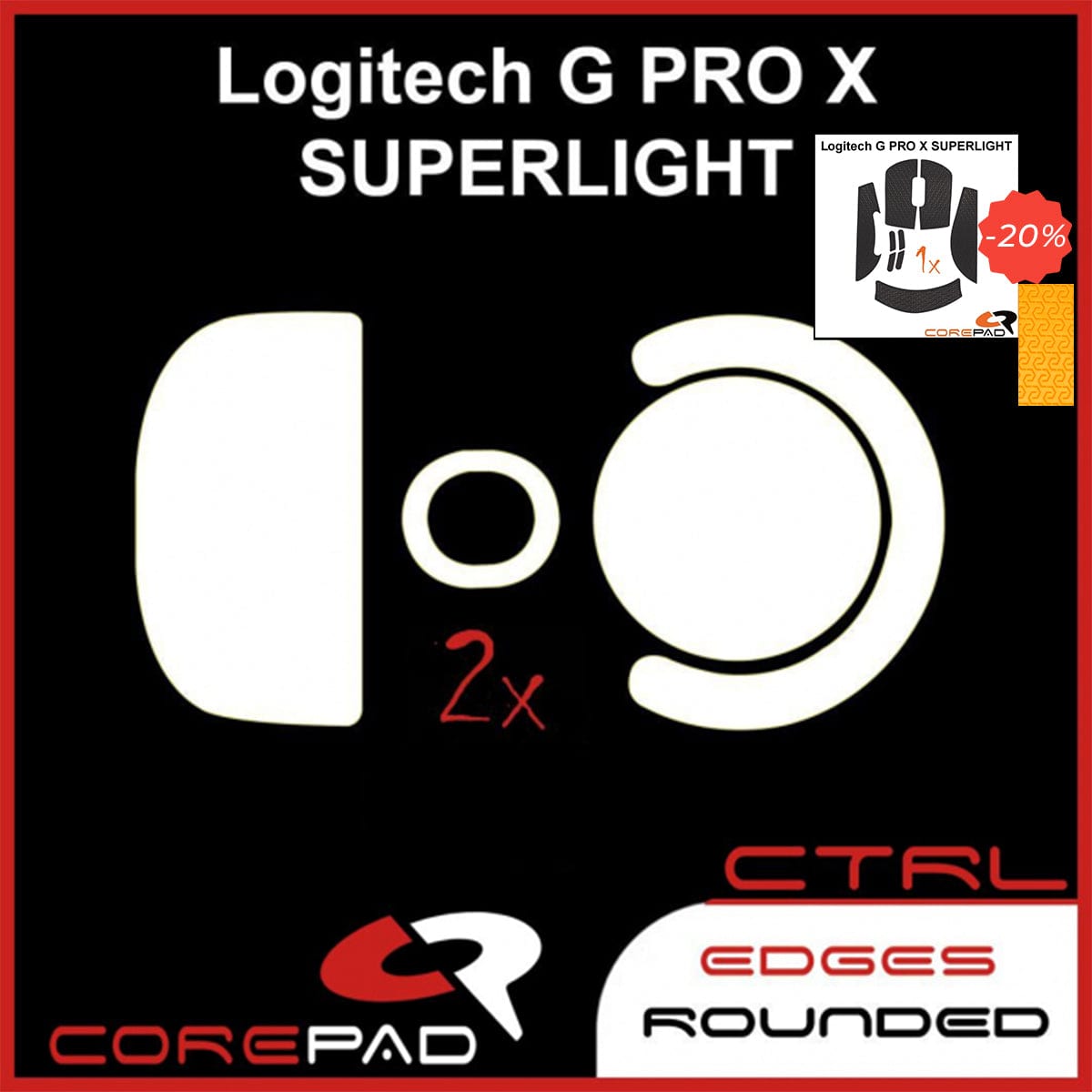 Bundle Feet + Grip tape Corepad - Logitech G PRO X Superlight.