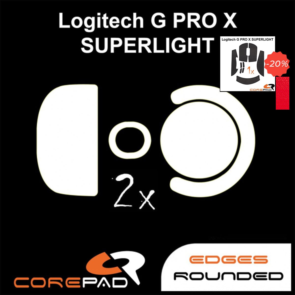 Bundle Feet + Grip tape Corepad - Logitech G PRO X Superlight.