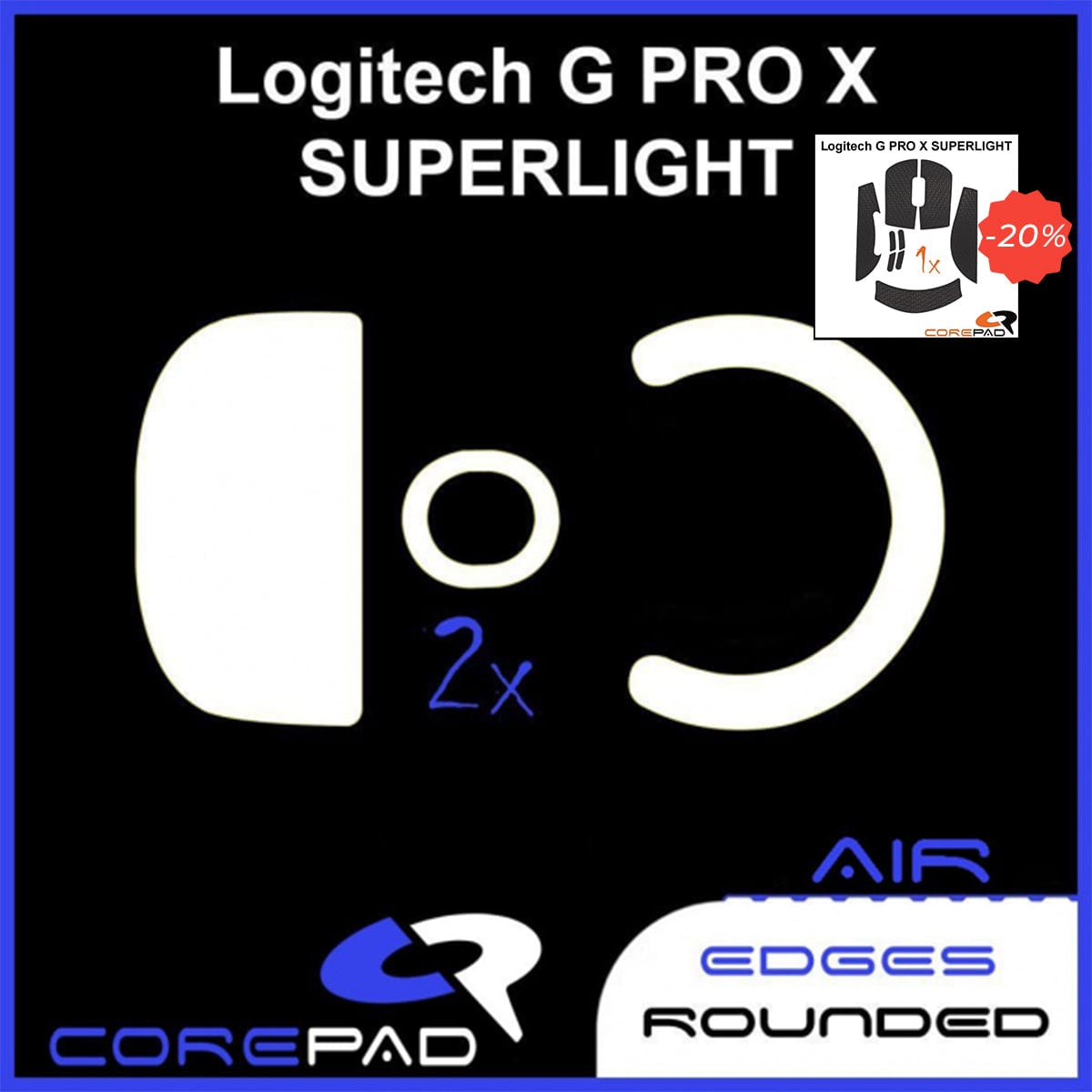 Bundle Feet + Grip tape Corepad - Logitech G PRO X Superlight.