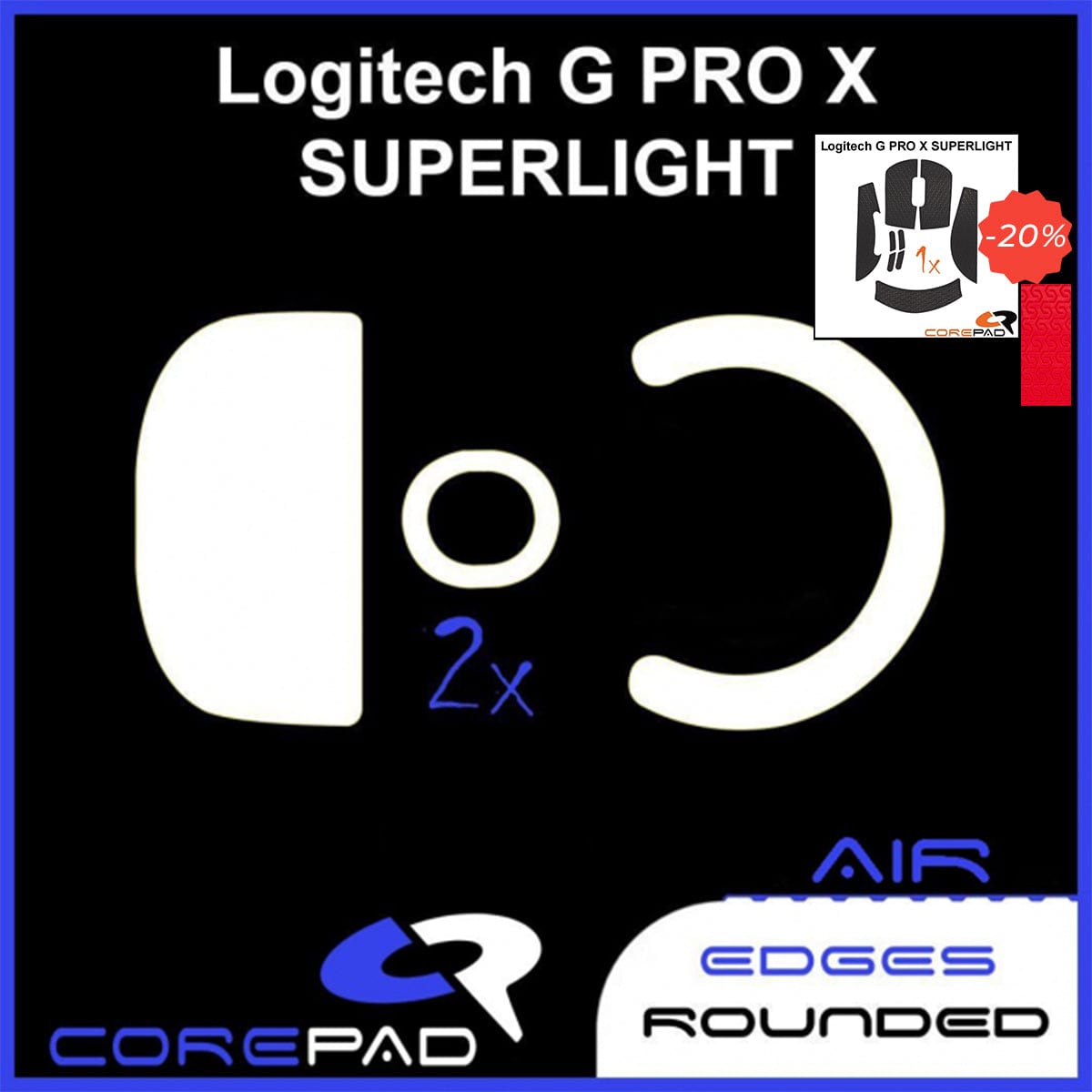 Bundle Feet + Grip tape Corepad - Logitech G PRO X Superlight.