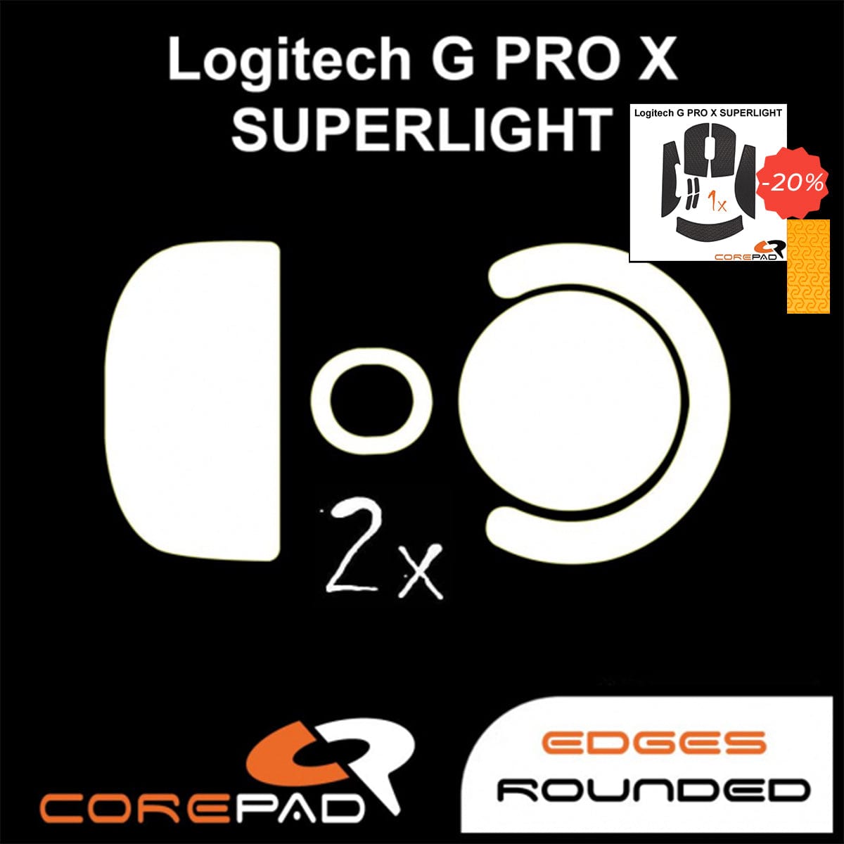 Bundle Feet + Grip tape Corepad - Logitech G PRO X Superlight.