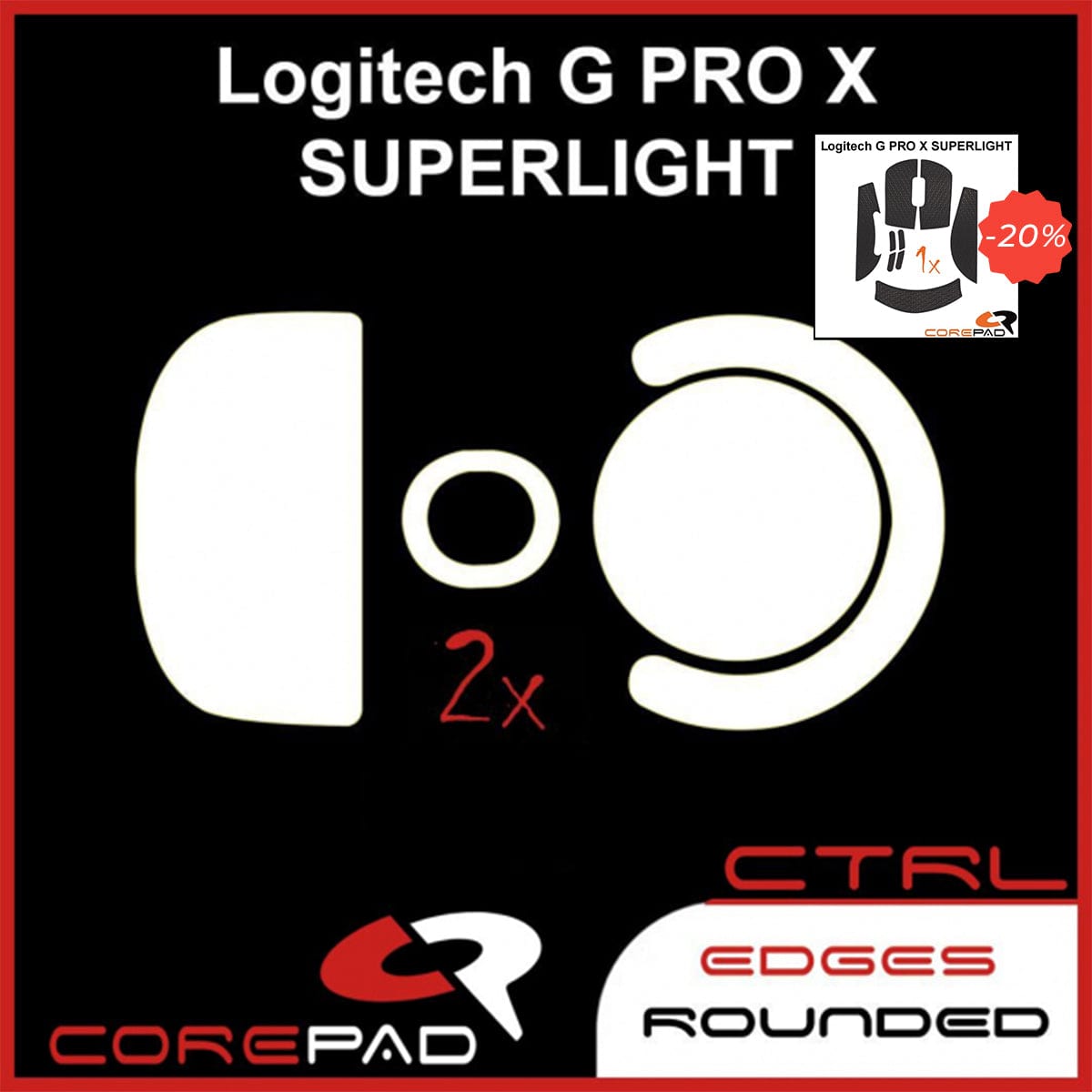 Bundle Feet + Grip tape Corepad - Logitech G PRO X Superlight.