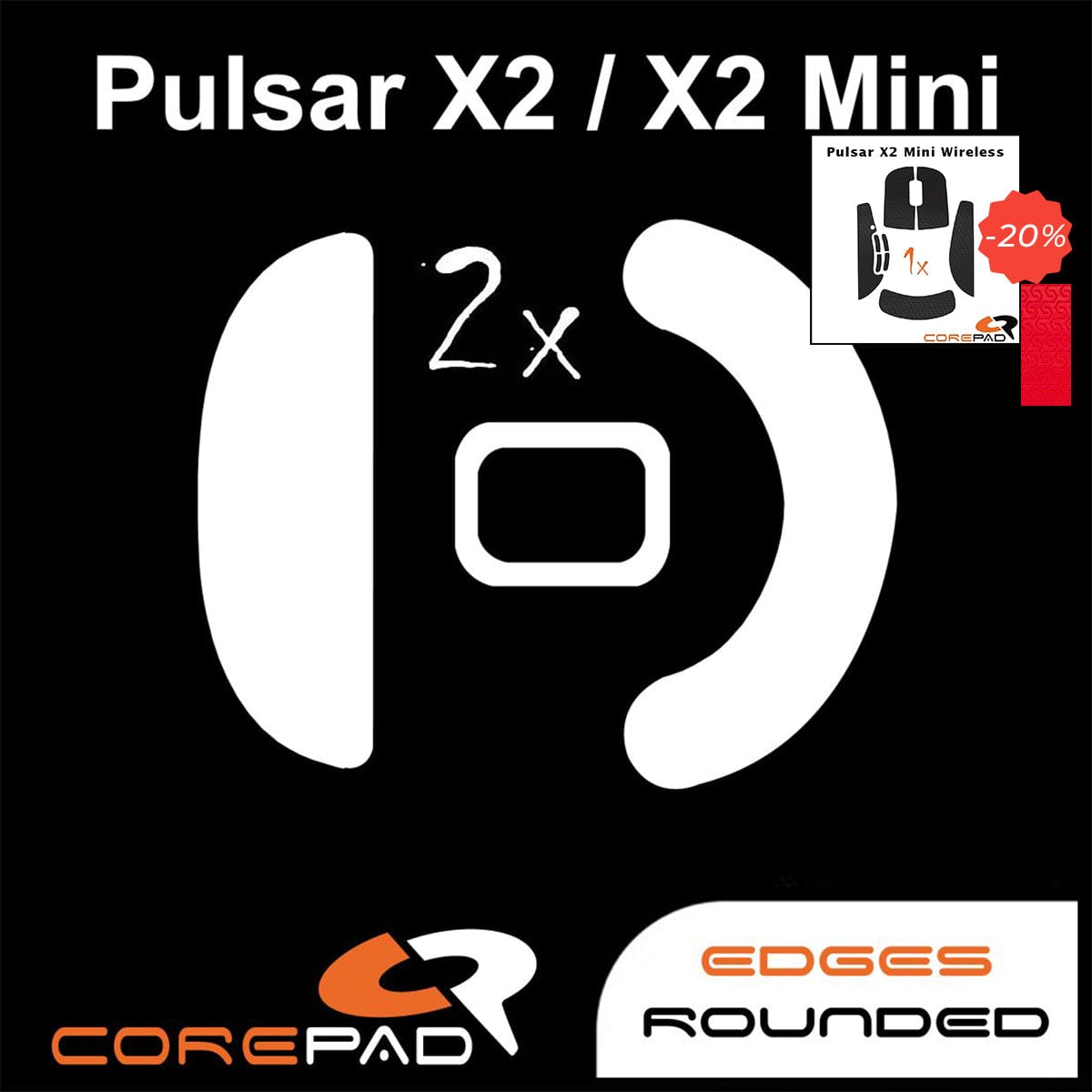 Bundle Feet + Grip tape Corepad - Pulsar X2 Mini.