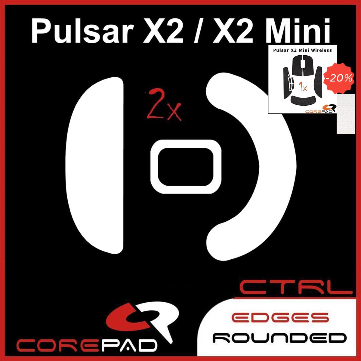 Bundle Feet + Grip tape Corepad - Pulsar X2 Mini.