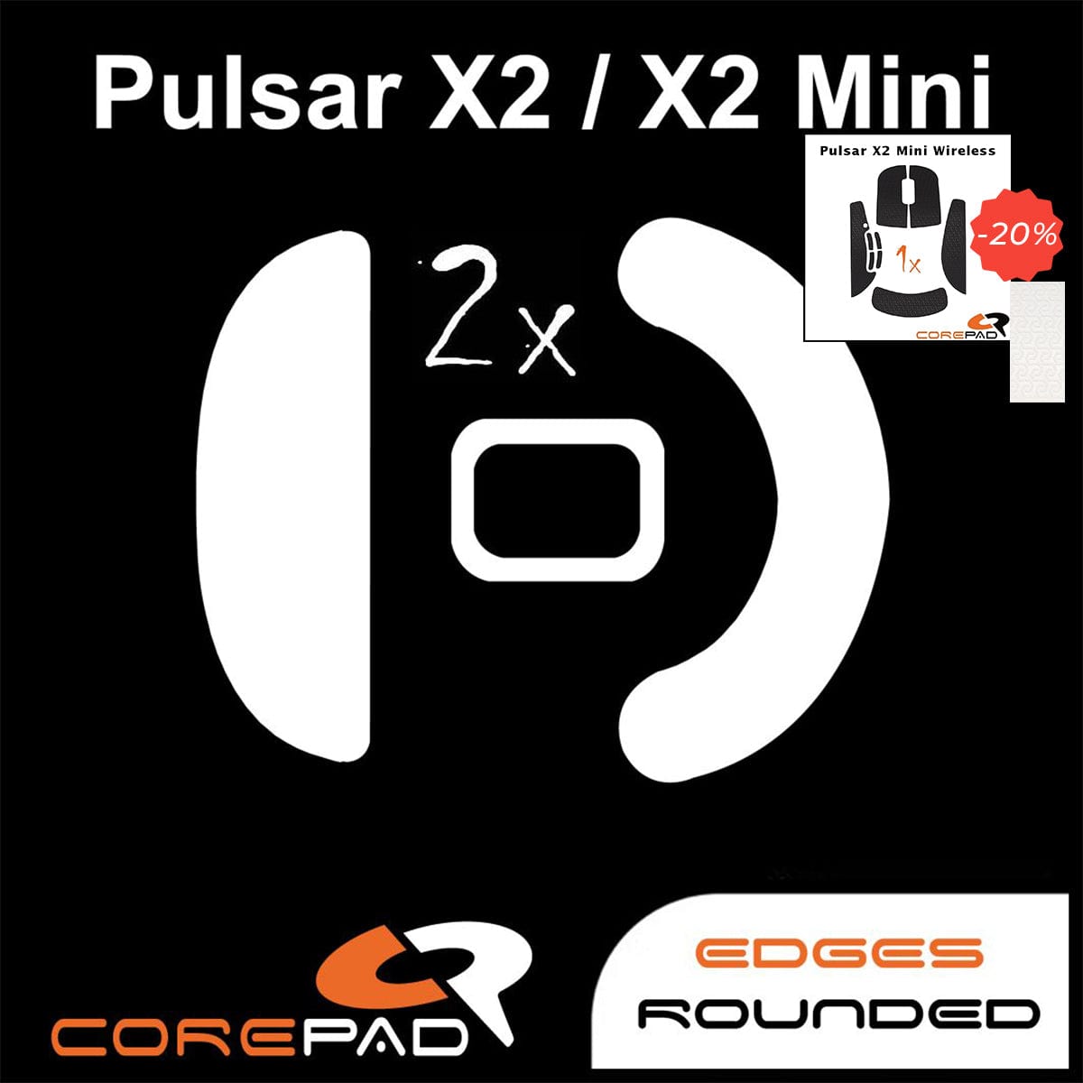 Bundle Feet + Grip tape Corepad - Pulsar X2 Mini.