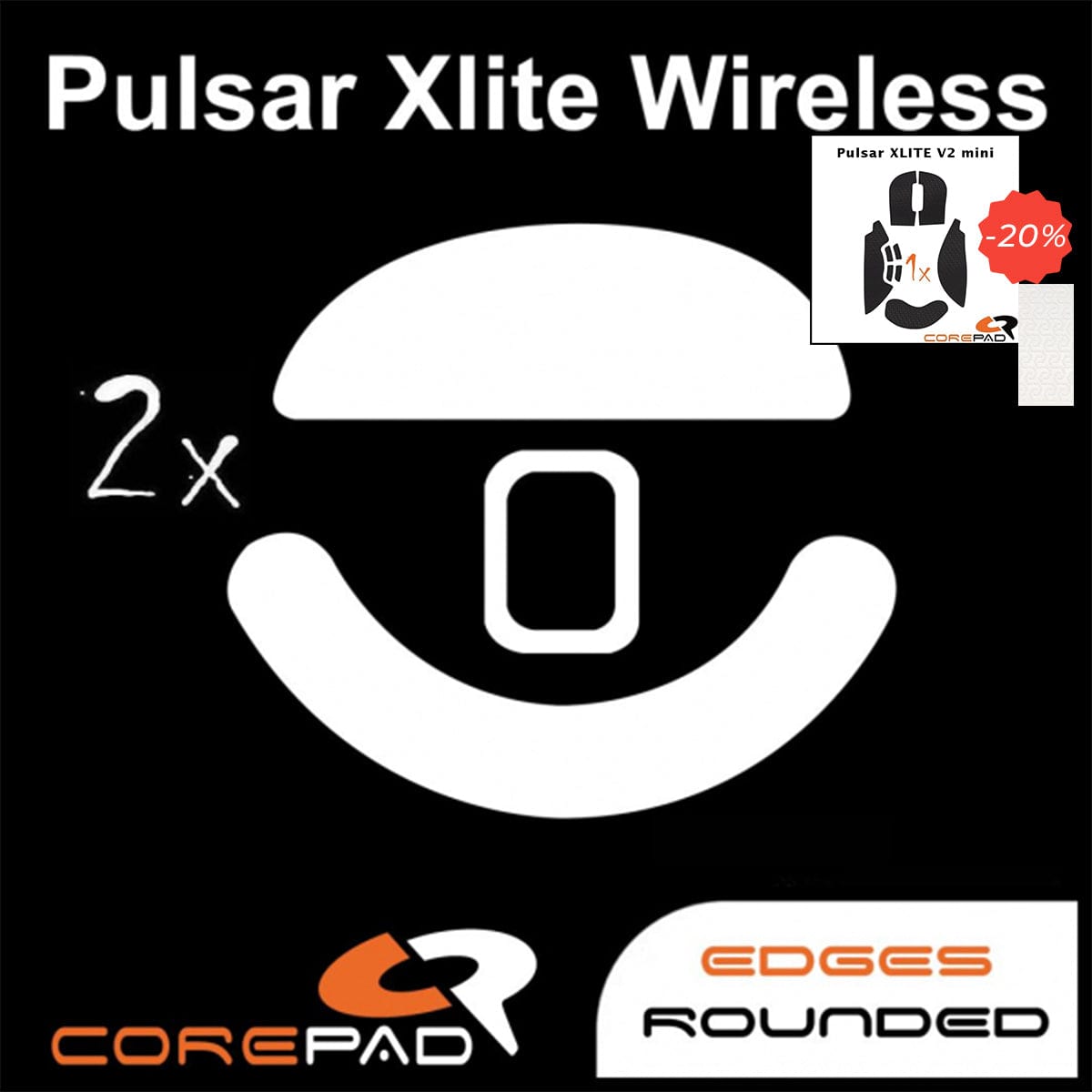 Bundle Feet + Grip tape Corepad - Pulsar Xlite V2 Mini.