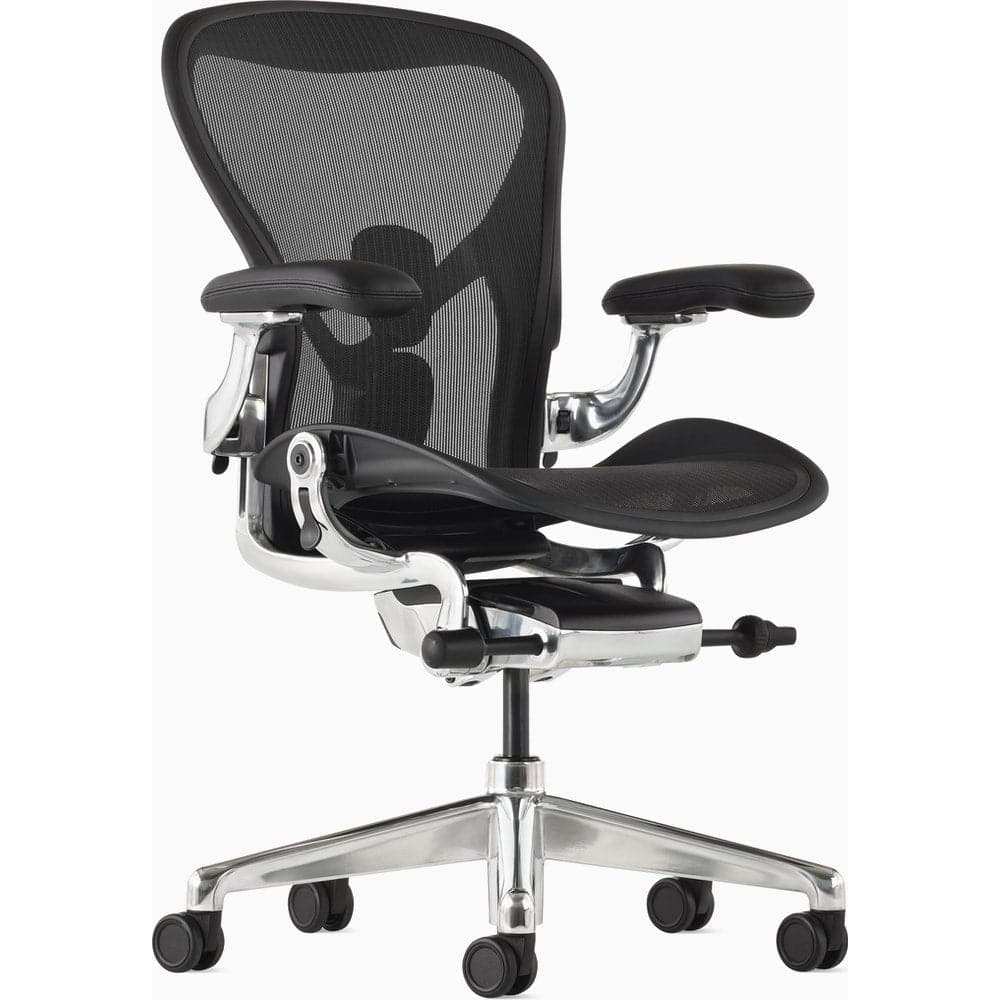 Ghế công thái học Herman Miller Aeron - Đen Graphite - Hàng xách tay