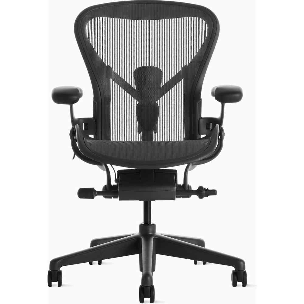 Ghế công thái học Herman Miller Aeron - Đen Graphite - Hàng xách tay