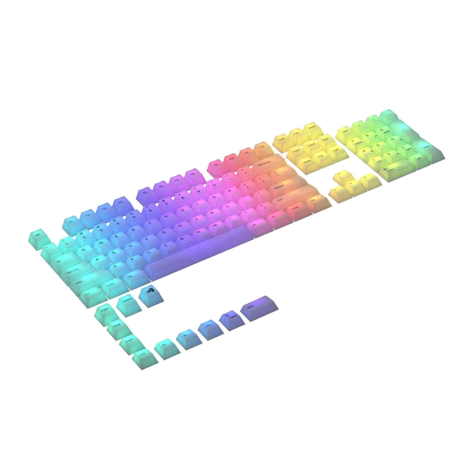 Bộ Keycap trong suốt Glorious Polychroma RGB - 115 phím