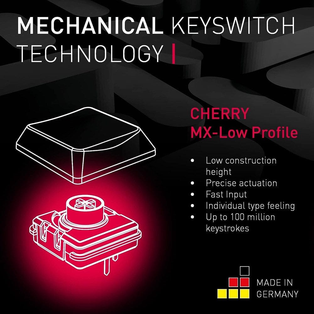 Bàn phím cơ không dây Cherry MX-LP 2.1 Compact Wireless