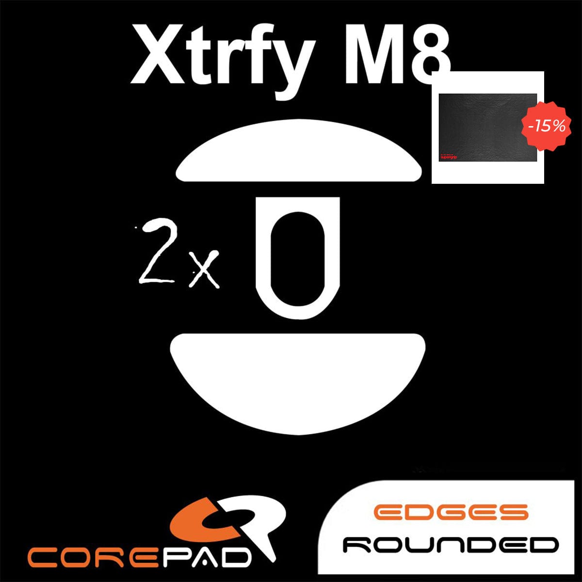 Bundle Feet Corepad + Grip tape Supergrip - Xtrfy M8