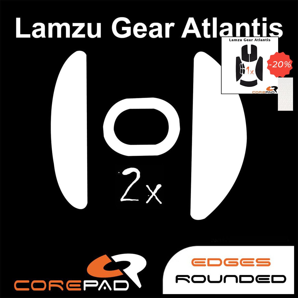 Bundle Feet + Grip tape Corepad - Lamzu Atlantis OG V1