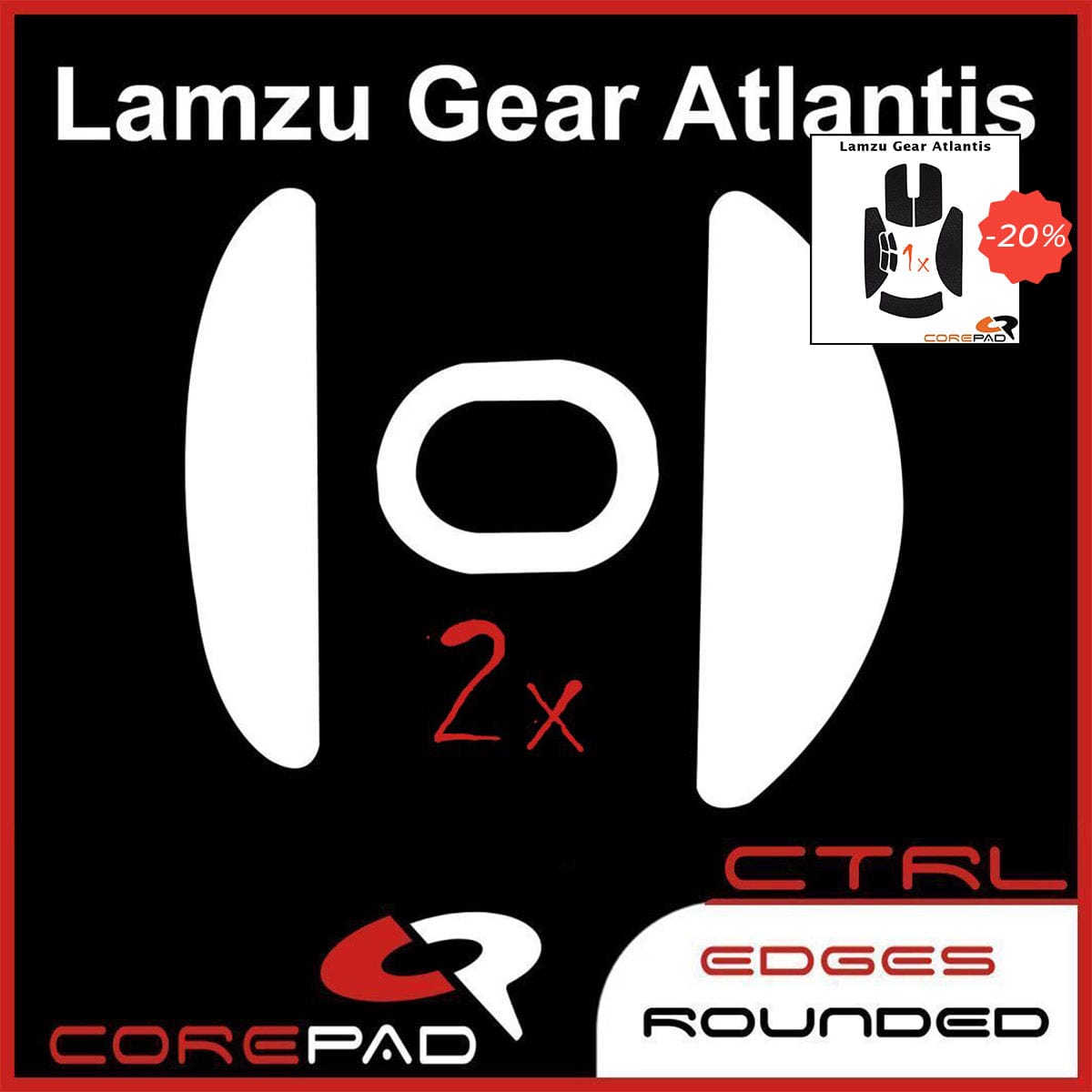 Bundle Feet + Grip tape Corepad - Lamzu Atlantis OG V1
