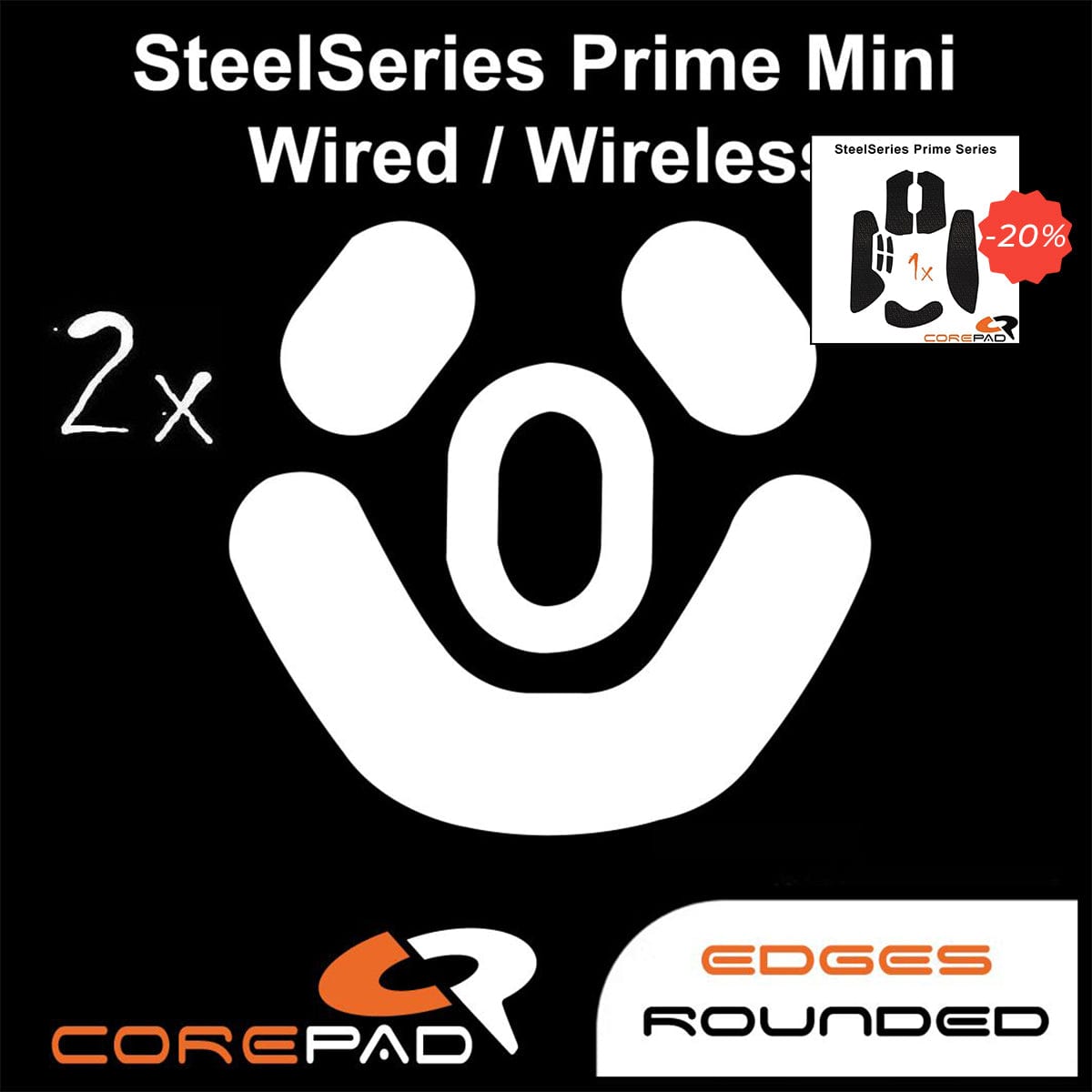 Bundle Feet + Grip tape Corepad - Steelseries Prime Mini Wired / Prime Mini Wireless