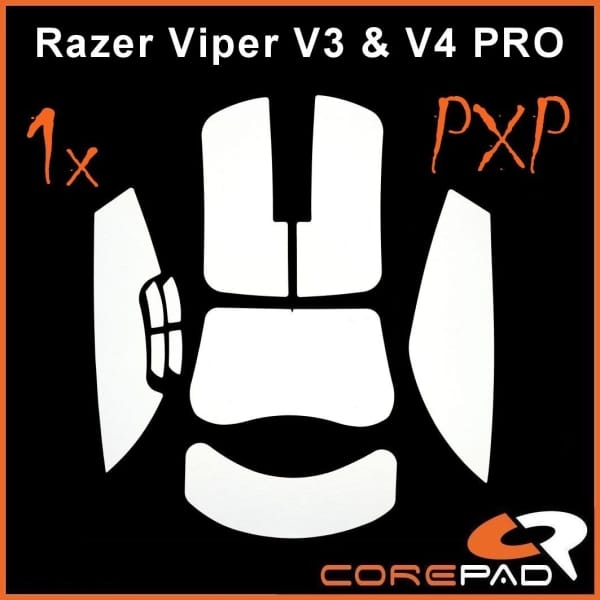 Corepad PXP Grips Razer Viper V3 Pro / V4 Pro – Grip tape chuột bề mặt phẳng