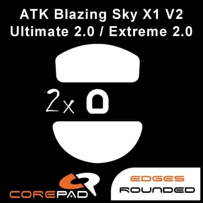 Corepad Skatez PRO – Feet PTFE cho ATK Blazing Sky X1 V2 Ultimate 2.0 / ATK Blazing Sky X1 V2 Extreme 2.0 (2 bộ)