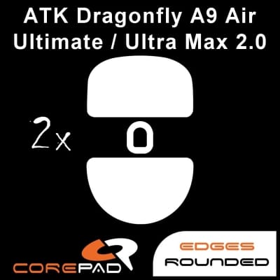 Corepad Skatez PRO – Feet PTFE cho ATK Dragonfly A9 Air / A9 Ultimate / A9 Ultra Max 2.0 (2 bộ)