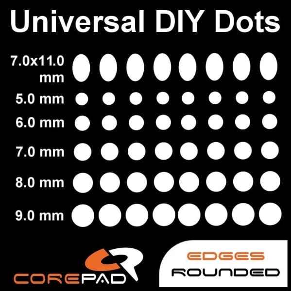 Feet chuột PTFE Corepad Skatez DOTS #1 Universal DIY Dots.