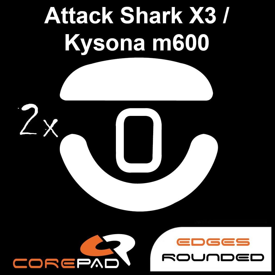 Feet chuột PTFE Corepad Skatez PRO Attack Shark X3 / Kysona M600 (2 bộ).