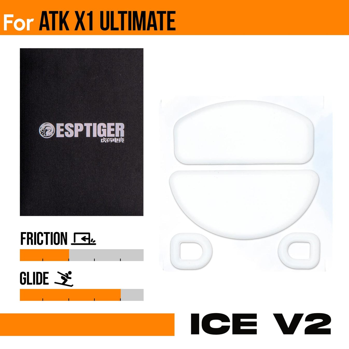 Feet chuột PTFE ESPTiger ICE V2 ATK X1 Ultimate (1 bộ)
