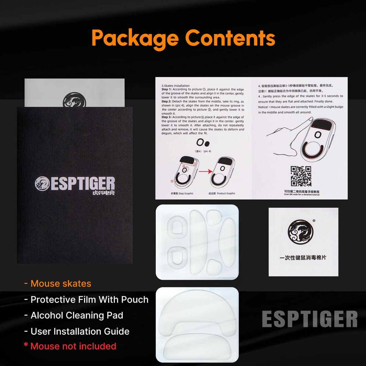 Feet chuột PTFE ESPTiger ICE V2 Endgame Gear OP1WE/4K/8K/RGB (1 bộ)