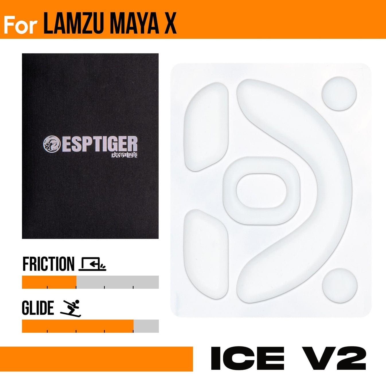 Feet chuột PTFE ESPTiger ICE V2 Lamzu Maya X (1 bộ)