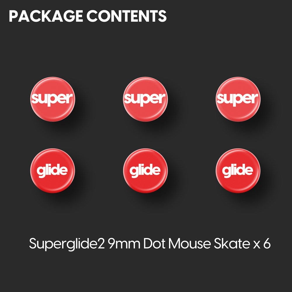 Feet chuột Pulsar Superglide 2 - Universal Dot Skates 9mm (6 chấm).