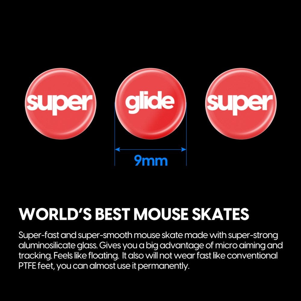 Feet chuột Pulsar Superglide 2 - Universal Dot Skates 9mm (6 chấm).