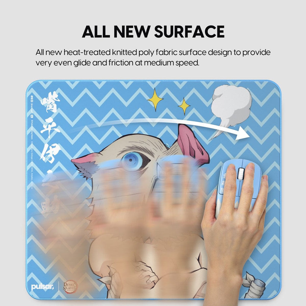 Lót chuột Pulsar x Demon Slayer eS2 Inosuke 490x420 | Phong Cách Xanh