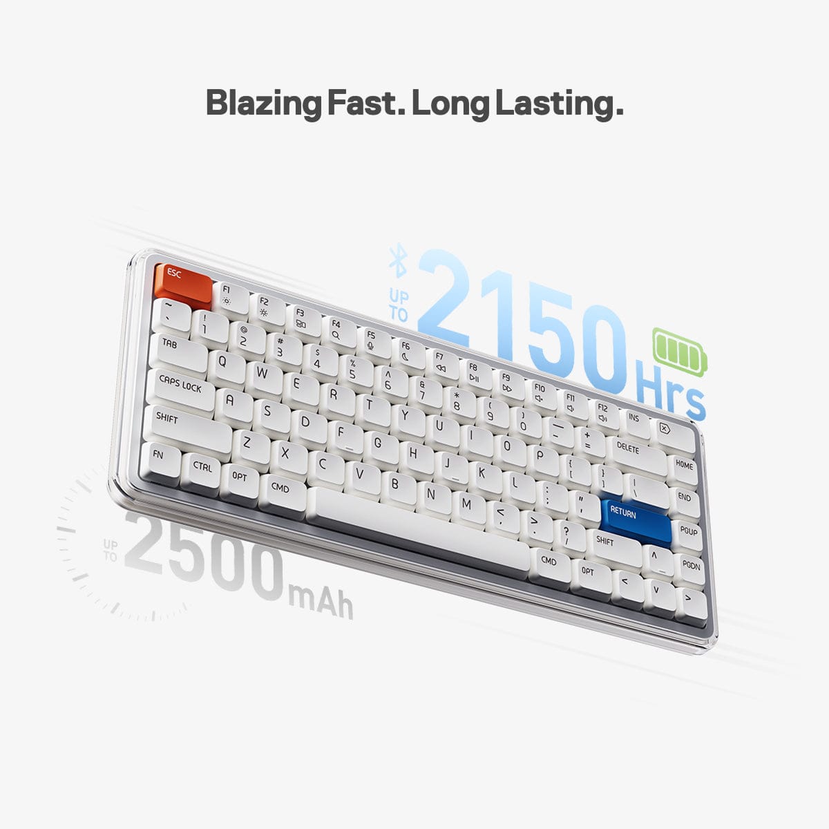 MelGeek O2 – Bàn phím low-profile tri-mode trong suốt