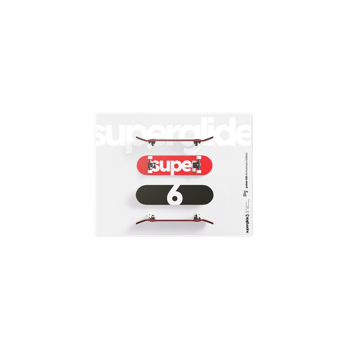 Pulsar [6th Anniversary] Superglide3 Glass Mousepad - Lót chuột kính cường lực giới hạn