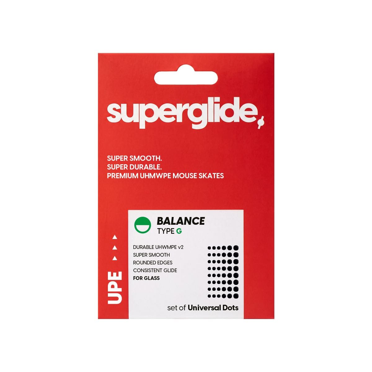 Pulsar Superglide UPE Type-G (BALANCE / FOR GLASS) set of Universal Dots – Feet PTFE cho pad kính